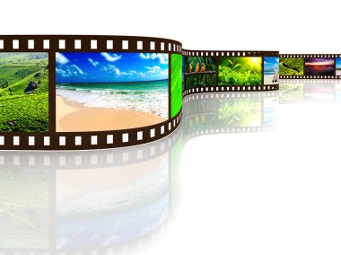 Photo film with reflection clipart