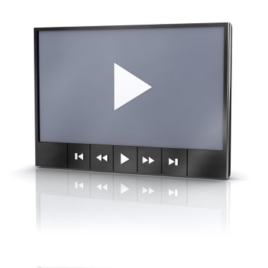 Video player clipart