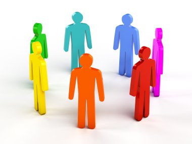 Diversity, teamwork, social network concept clipart