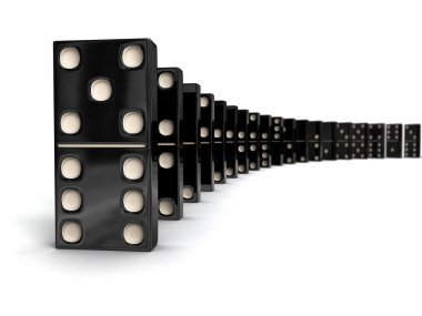 Row of dominoes clipart