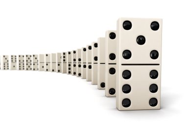 Row of dominoes clipart