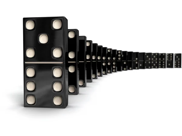 Fila de dominó — Foto de Stock