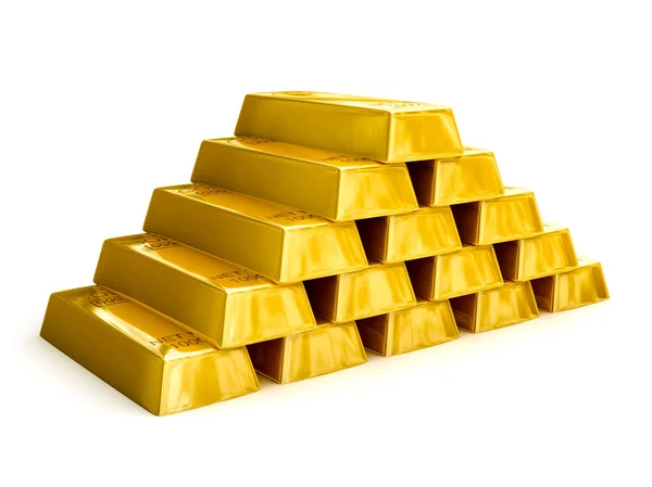 Zlaté cihly pyramida — Stock fotografie