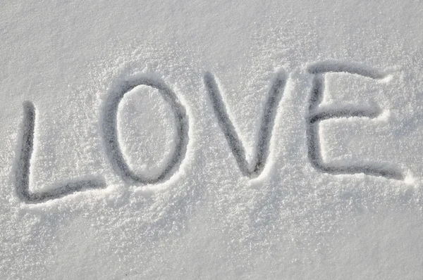 Love on the snow — Stock Photo, Image
