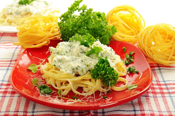 Pasta with sauce — Stock Photo, Image