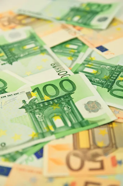 Dollar backround met euro — Stok fotoğraf