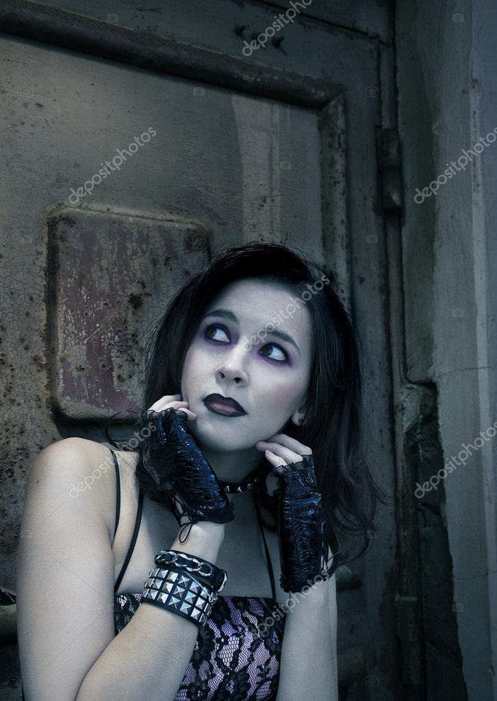 Emo Girl With Beautiful Hair Stock Photo C Fanfon 9097433
