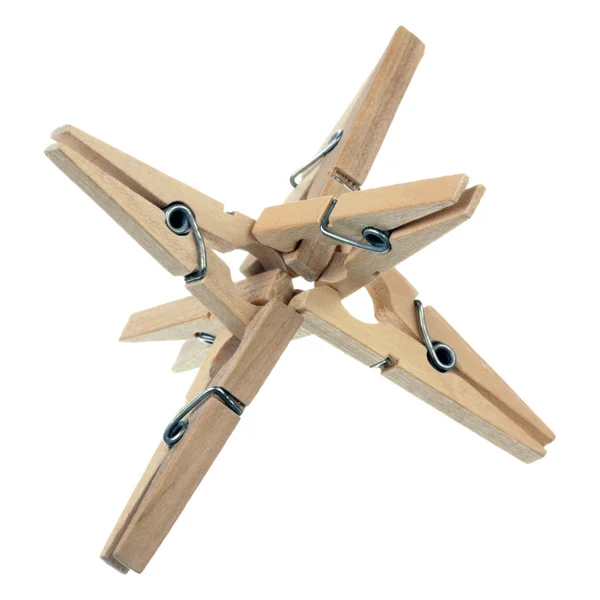 Dřevěný clothespins — Stock fotografie