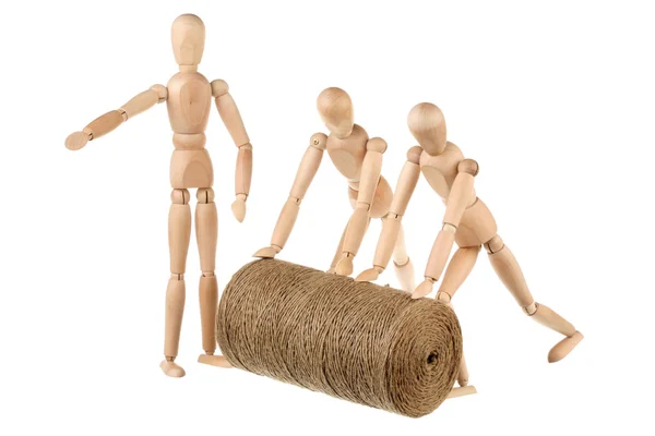 Dummies and the reel of string — Stock Photo, Image
