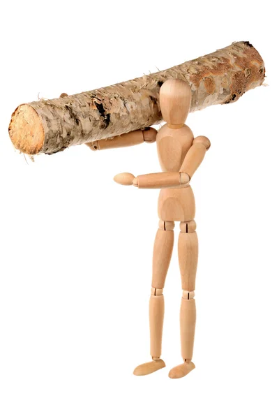 Dummy and log — Stock Photo, Image