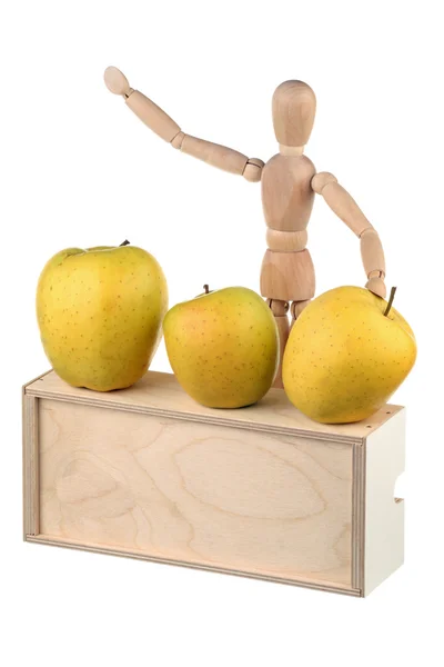 Продавец яблок — стоковое фото