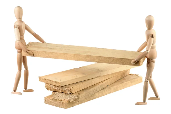 Two dummy and boards — Stock Photo, Image