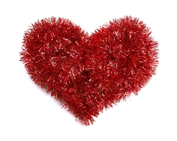 Herz aus rotem Glanz — Stockfoto