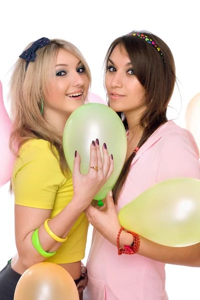 Сексуальные девушки держат воздушный шар — стоковое фото