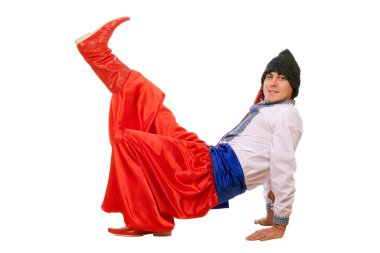 Guy in the Ukrainian national costume clipart