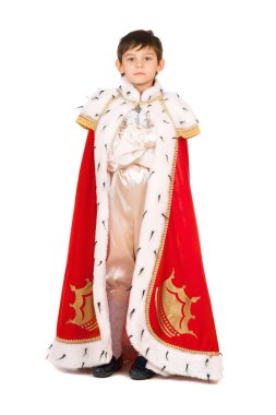 Boy dressed in a robe clipart