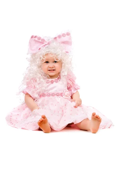 Funny babymeisje — Stockfoto