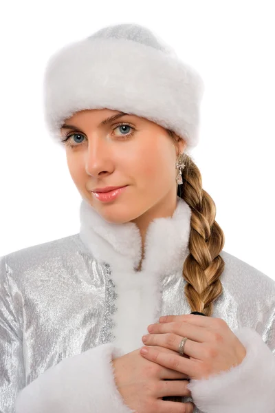Retrato de una atractiva doncella de nieve — Foto de Stock