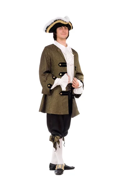 Jonge man in een historische kostuum — Stockfoto
