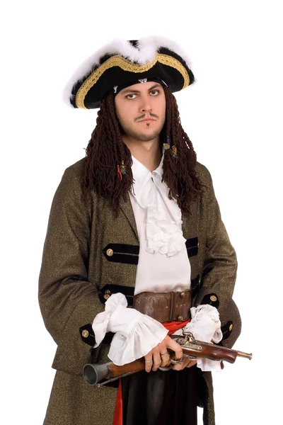 Jovem com um traje de pirata — Fotografia de Stock
