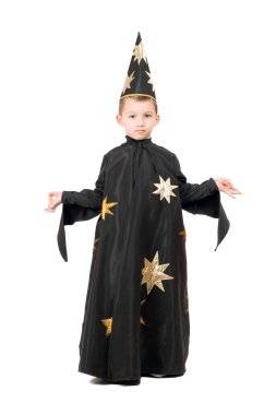 Little boy dressed as astrologer clipart