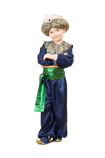 オリエンタル衣装を着て少年 — ストック写真