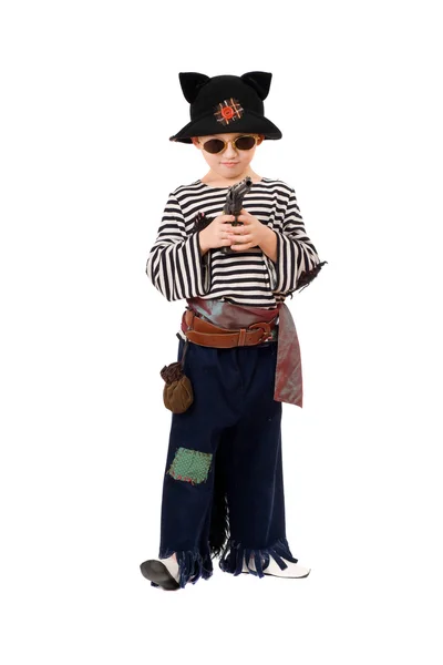Kleine jongen verkleed als een piraat — Stockfoto