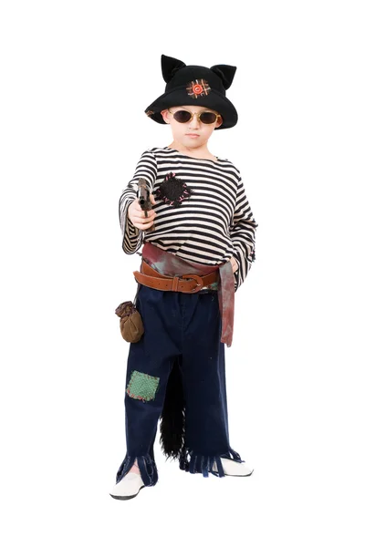 Menino vestido de pirata — Fotografia de Stock