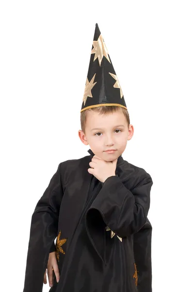 Boy dressed as astrologer — Stock Photo, Image