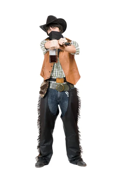 Cowboy with a gun — Stock Photo, Image