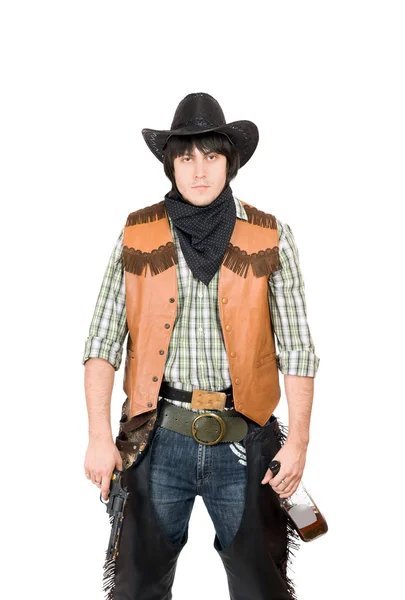 Porträt eines jungen Cowboys — Stockfoto