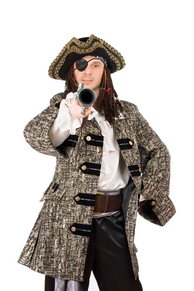 Portrait of man in a pirate costume — Stock Photo, Image