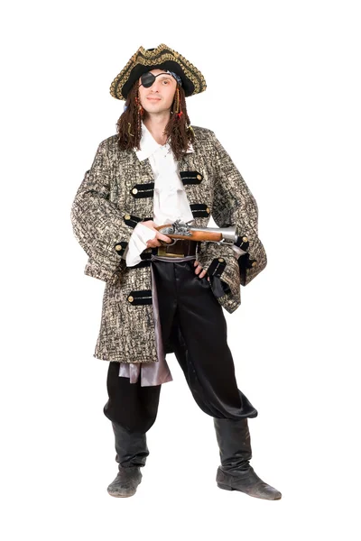 Mann als Pirat verkleidet — Stockfoto