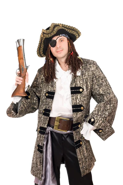 Homme en costume de pirate — Photo