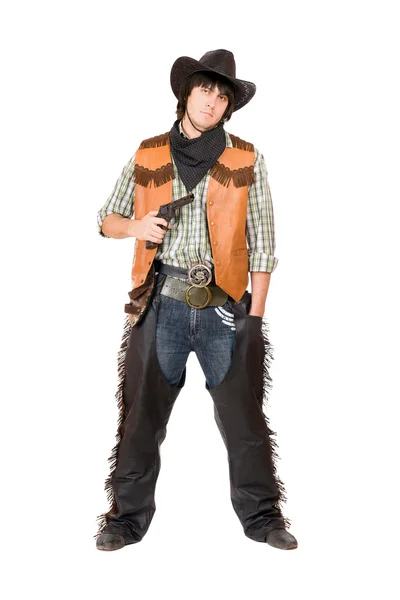 Cowboy com uma arma — Fotografia de Stock