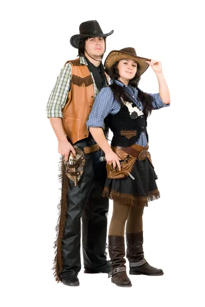 Cowboy en cowgirl — Stockfoto