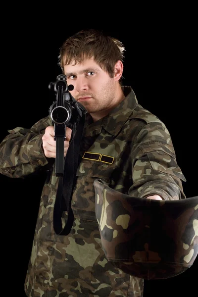 M16 bittet um Großzügigkeit — Stockfoto