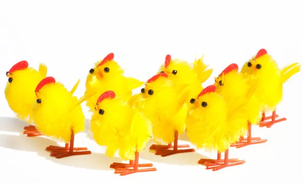 Group of easter chickens — Stock Photo, Image