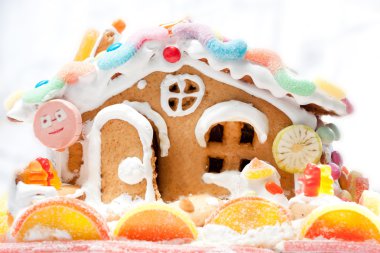 Ginger gingerbread house clipart