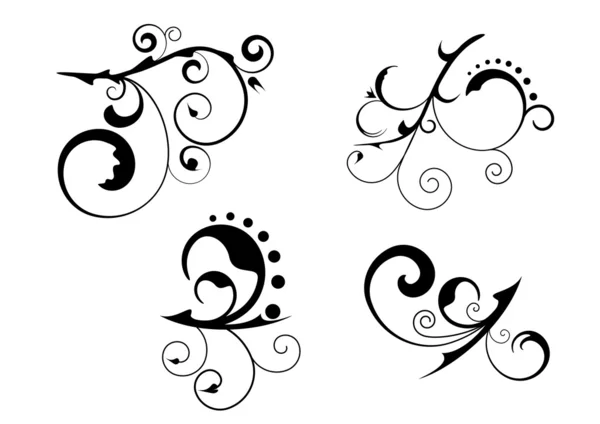 Schémas floraux abstraits — Image vectorielle