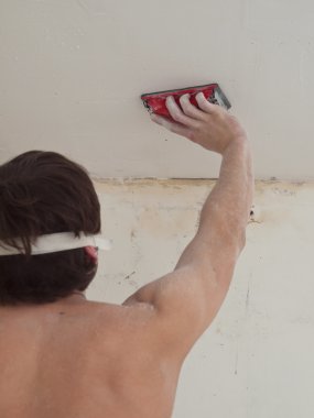 Plasterer ceiling repairs clipart