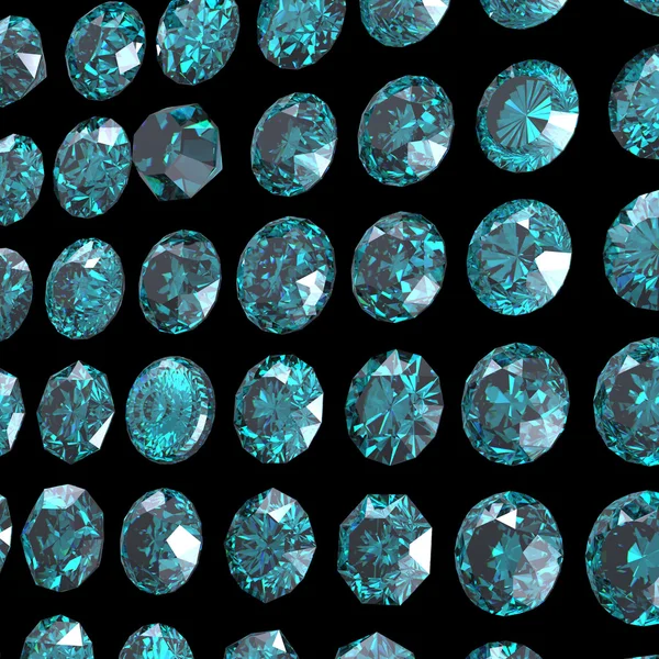 Fondo con gemas redondas. Topacio azul cielo. Grandidierita — Foto de Stock