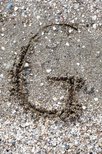 Συλλογή των χειρόγραφων αγγλικό αλφάβητο στην άμμο εξωτικά β — Φωτογραφία Αρχείου