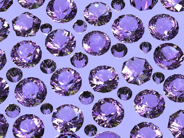 Set of round amethyst . Gemstone — Stock Photo, Image