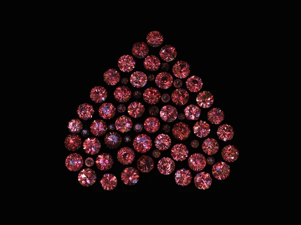Garnet kalp şeklinde yuvarlak — Stok fotoğraf
