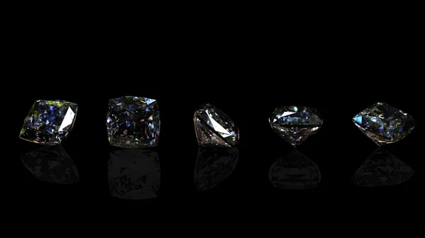 Collectie van diamant geïsoleerd. edelsteen — Stockfoto