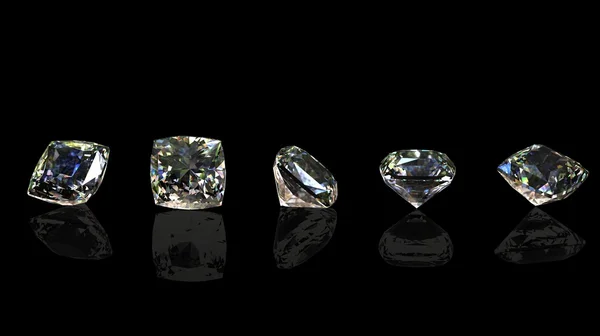 Collection of diamond isolated. Gemstone — Stock Photo, Image