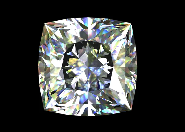 Diamant de forme carrée. Pierre précieuse — Photo