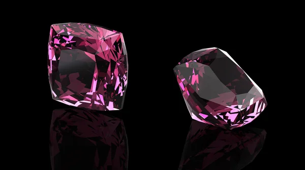 Ruby gems isolated on black background. Gemstone — Stock Photo, Image