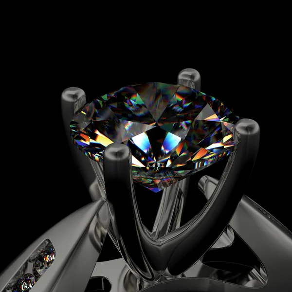 与钻石戒指 — 图库照片